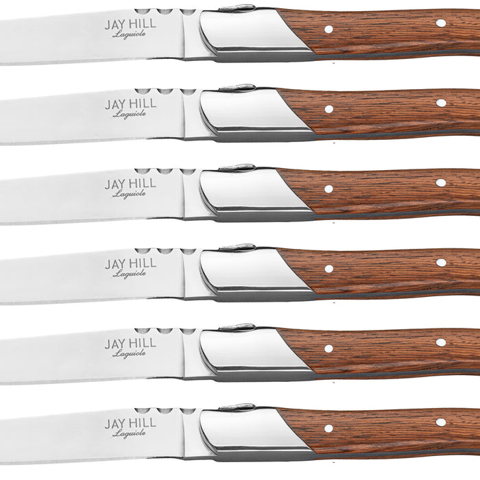 Jay Hill Steakmessen Laguiole - Rozenhout - 6 Stuks