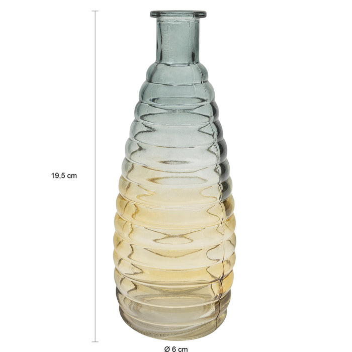 QUVIO Glazen vazen met patroon - geel|blauw