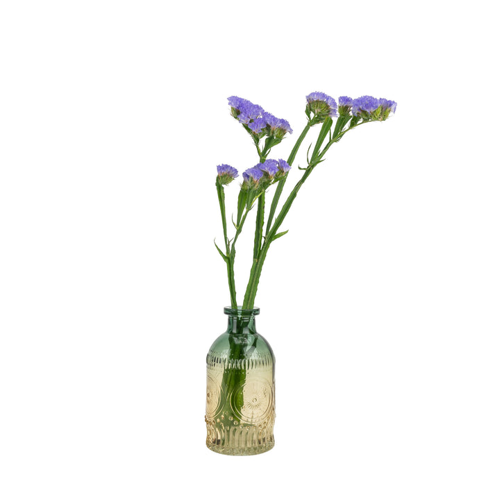 QUVIO Glazen vazen met patroon - geel|blauw