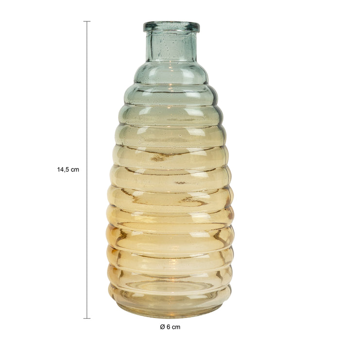 QUVIO Glazen vazen met patroon - geel|blauw