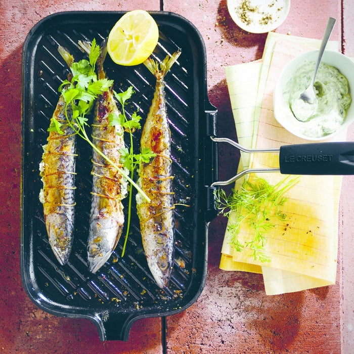 Le Creuset Rechthoekige grill met inklapbaar handvat