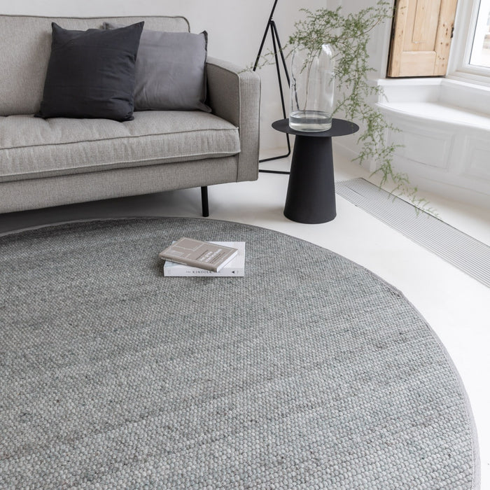 Interieur05 Wollen Vloerkleed Rond Groen Vik 160cm (M)