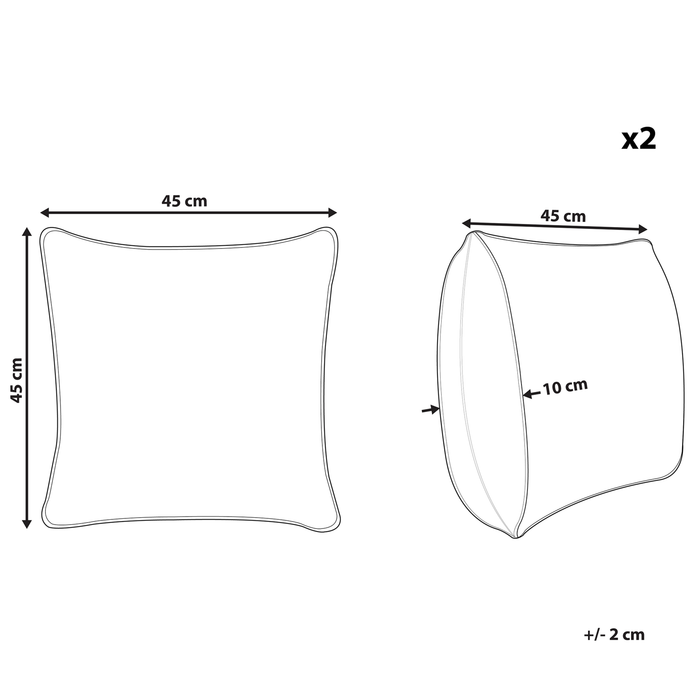 Beliani - TEGEA - Tuinkussen set van 2 - Multicolor - Polyester