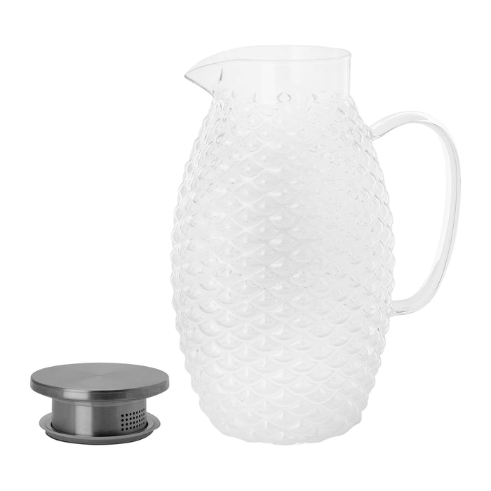 Krumble Karaf schubbenpatroon met filter en deksel - 2 L - Glas