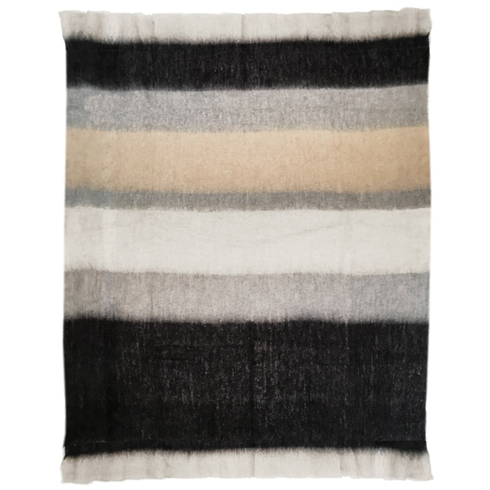 Malagoon Black Mohair Plaid 125 x 150 cm