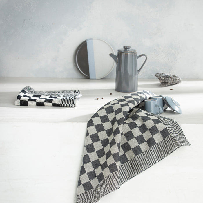 DDDDD theedoek Barbeque - 60x65 cm - Set van 6 - Zwart