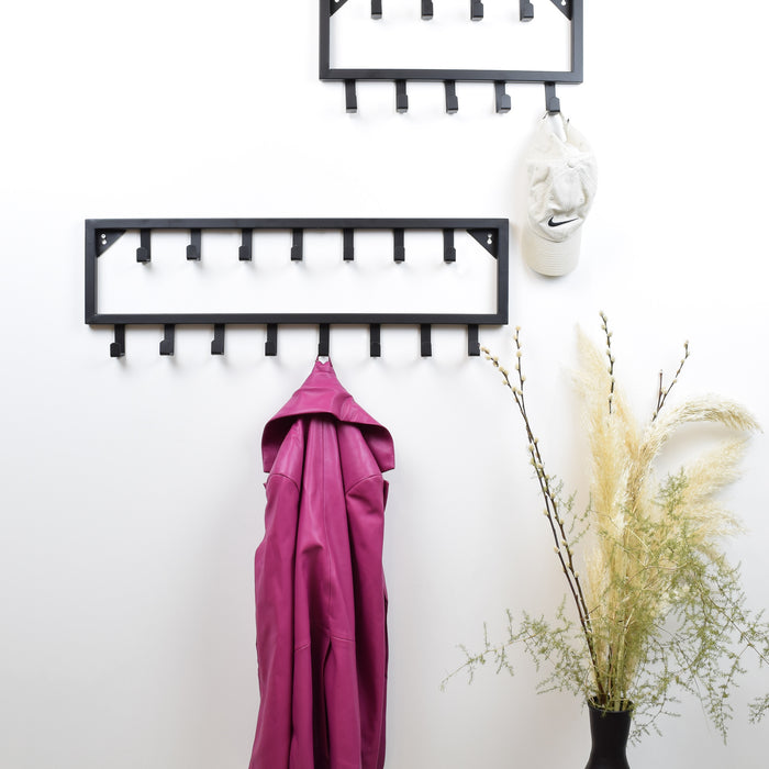 LOFT42 Bono Kapstok - Zwart – Metaal – 15 haken - 80x26x4