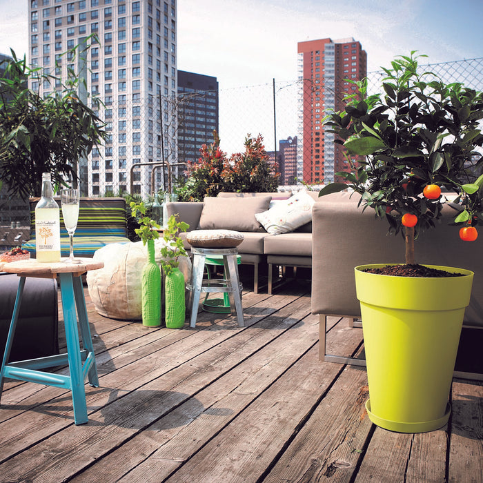 Elho Loft Urban Round High Bloempot 35 cm Bruin