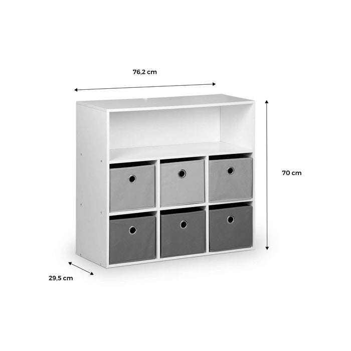 sweeek - Opbergkast voor kinderen met 6 manden