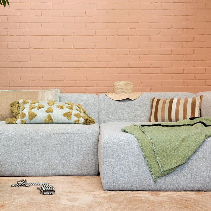 4X6 SOFA X6 modulaire hoekbank B rechts beige melange - 288 cm