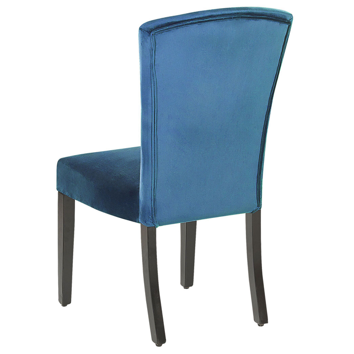 Beliani - PISECO - Eetkamerstoel - Blauw - Fluweel