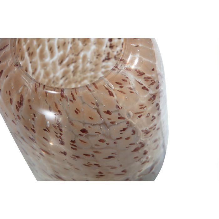 WOOOD Summer Handgemaakte Vaas - Glas - Beige - 26x17x17