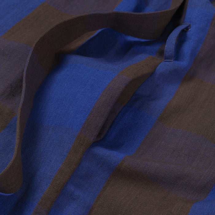 Ferm Living Field Badjas - Chocolate/Bright Blue