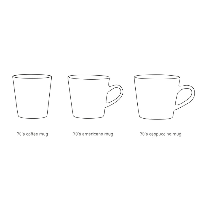 HKliving 70's Americano Mok 0,26 L - Set van 4