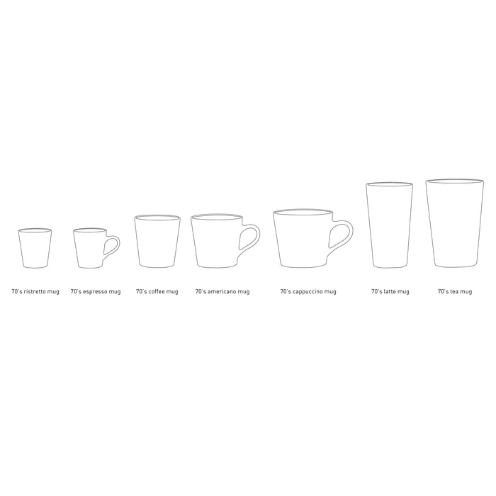 HKliving 70's Americano Mok 0,26 L - Set van 4