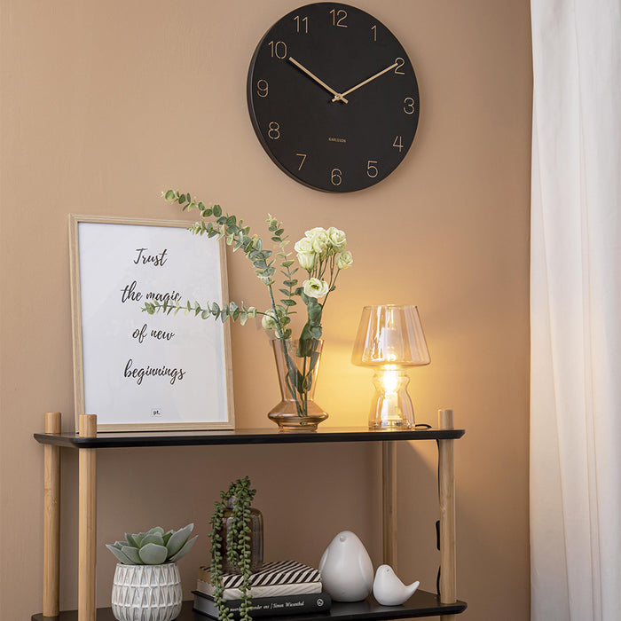 Karlsson Wandklok Charm - Zwart