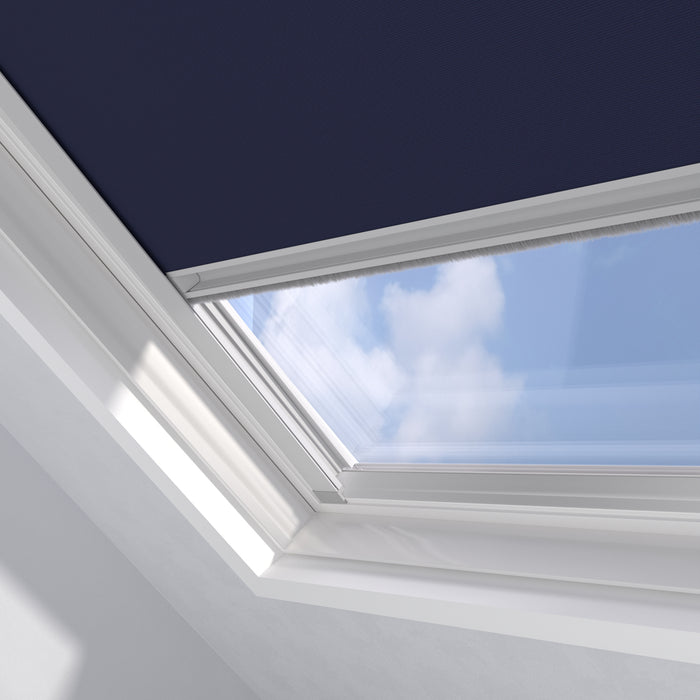Rollit Mick Skylight Dakraam Rolgordijn - Donkerblauw Verduisterend