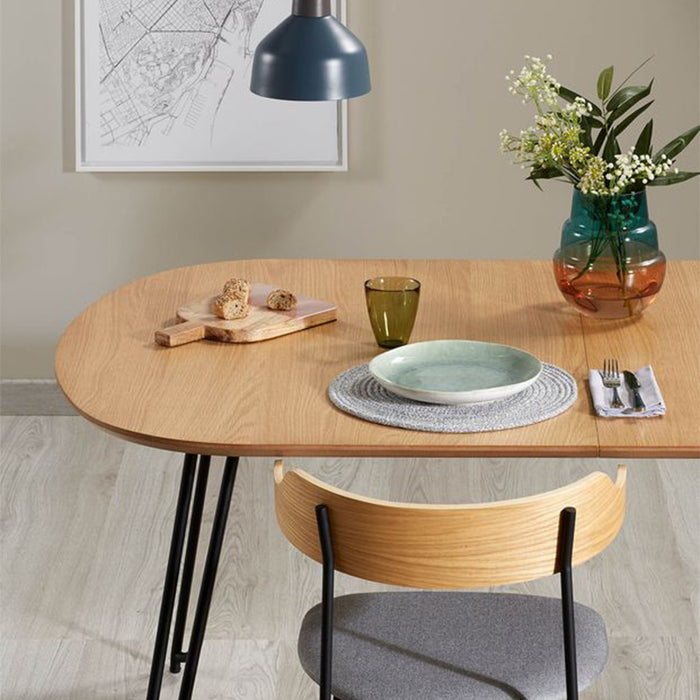 Kave Home Novac Eettafel Uitschuifbaar - 170 x 100 cm - Bruin