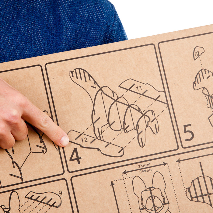 Milimetrado - Franse Bulldog van Karton - Decoratief opbergrek