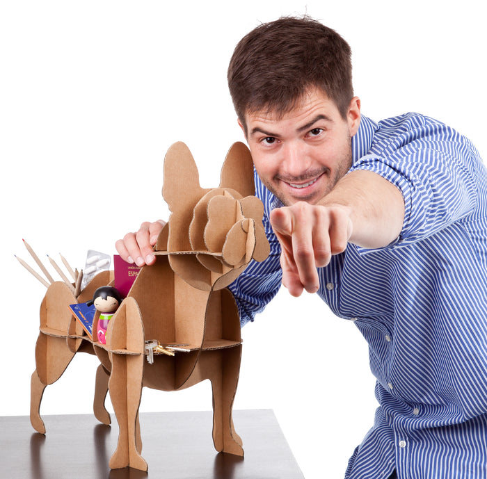 Milimetrado - Franse Bulldog van Karton - Decoratief opbergrek