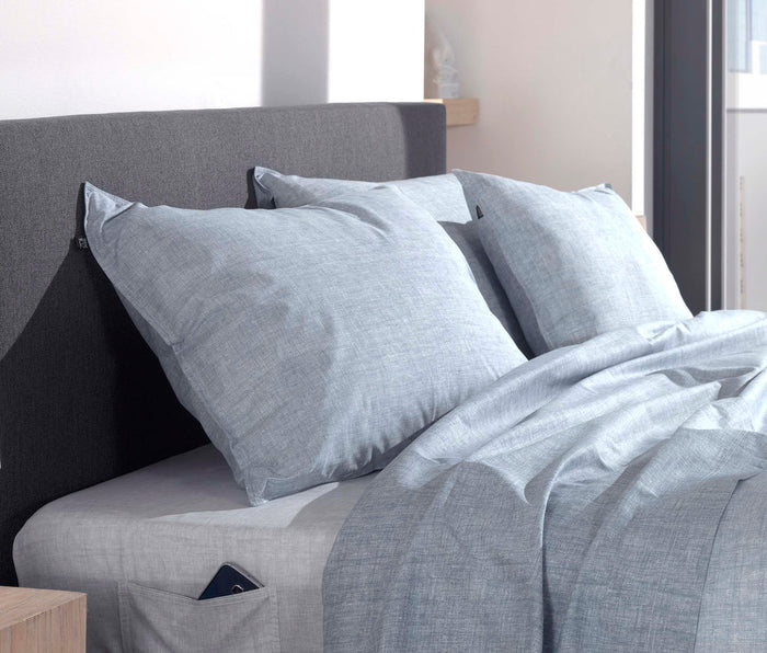 Zo Home Lino Kussensloop Linnen Look denim drift