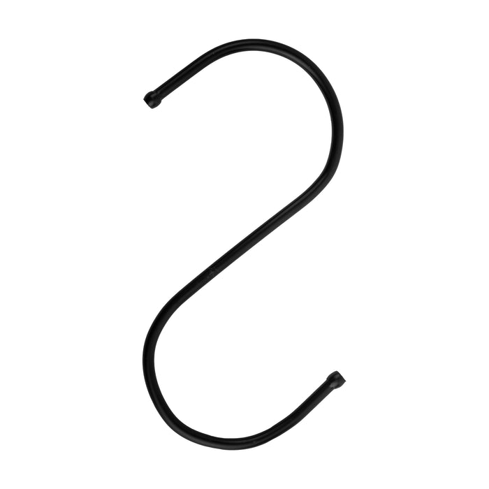 QUVIO Ophanghaken - RVS - zwart - L - 12 cm (h) - 10 stuks