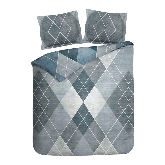 Heckett & Lane Danny Dekbedovertrek 200TC x 200TC/220 cm - Shady Blue