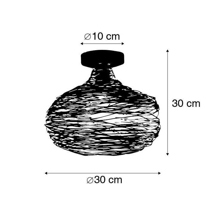 QAZQA Design plafondlamp koper - Sarella