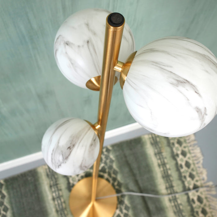 It's about RoMi Carrara Vloerlamp - 3-bol - Goud