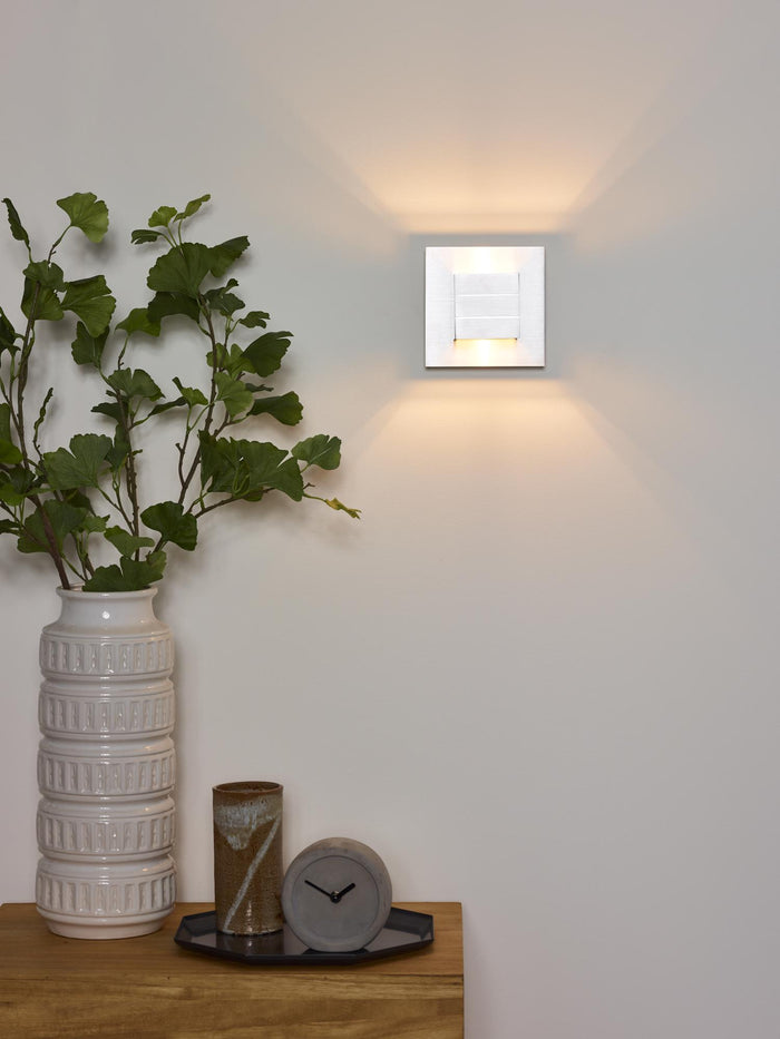 Lucide BOK Wandlamp - Mat chroom