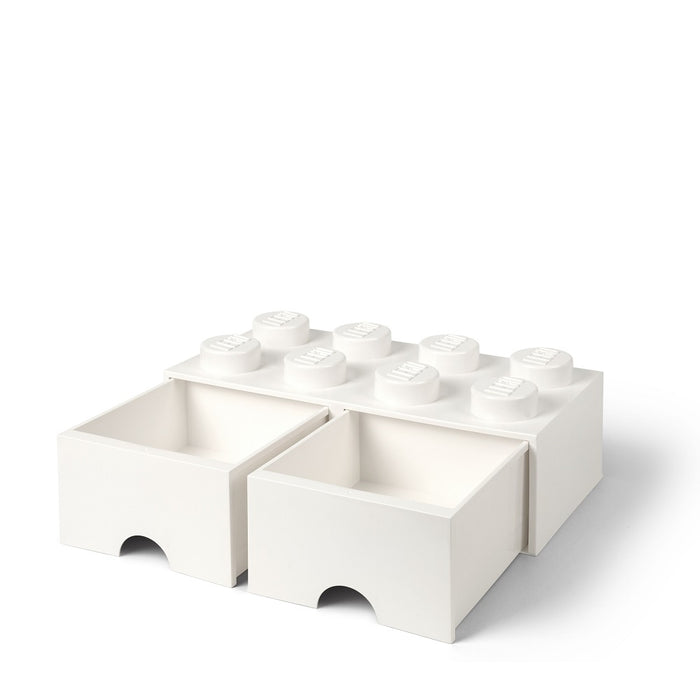 LEGO - Opberglade Brick 8, Wit - LEGO