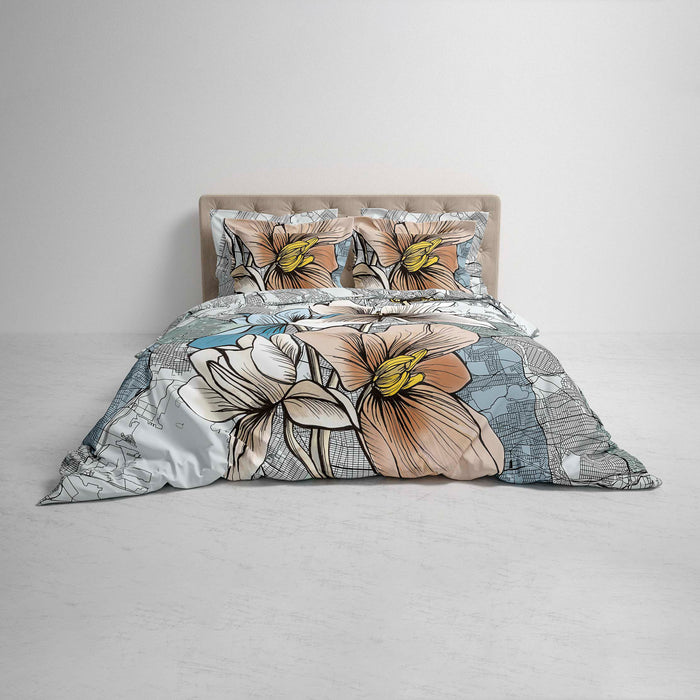 Heckett & Lane Hudson Dekbedovertrek 240 x 200TC/220 cm - Sketch Grey