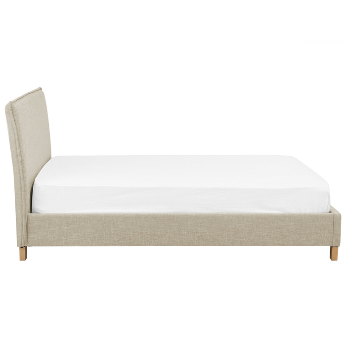 Beliani - SENNEZ - Tweepersoonsbed - Beige - 180 x 200 cm - Polyester