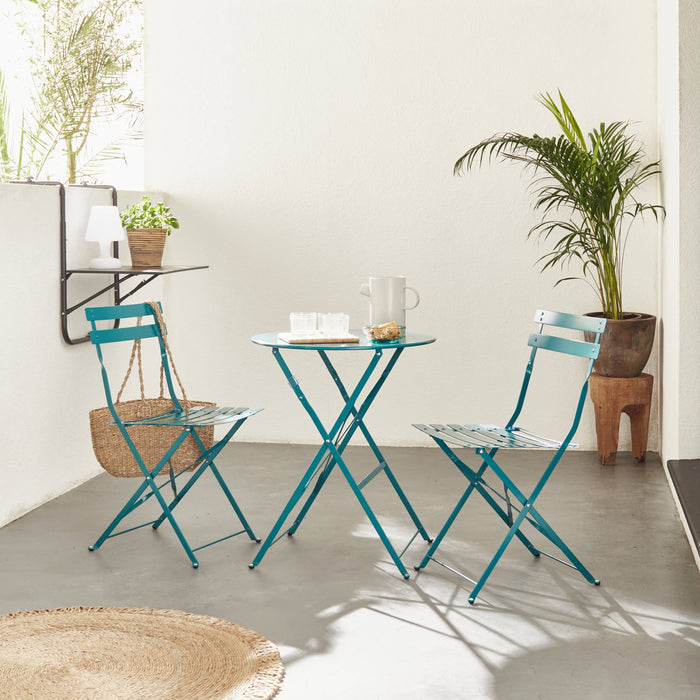 sweeek - Bistroset 2 stoelen, ronde tafel