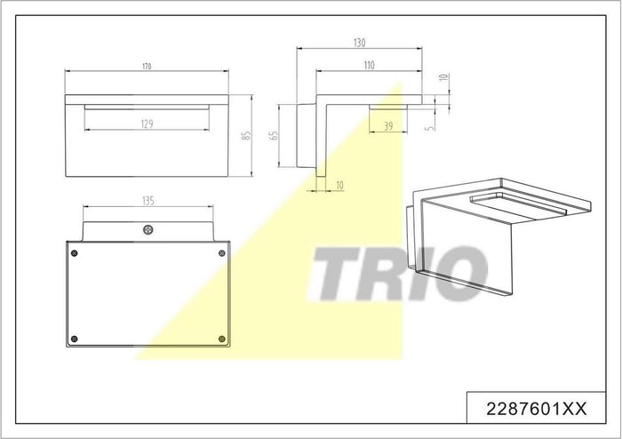 Trio Leuchten Trave Wandlamp voor buiten Wit