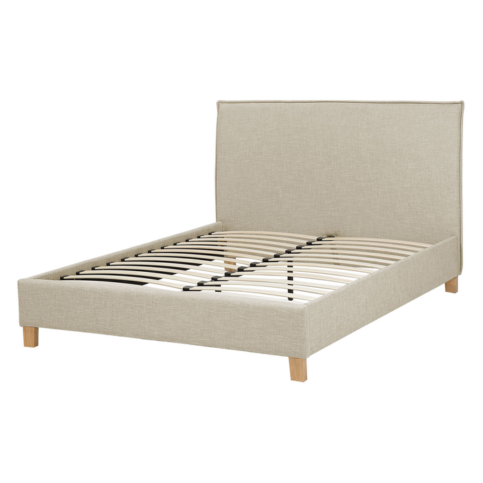 Beliani - SENNEZ - Tweepersoonsbed - Beige - 140 x 200 cm - Polyester