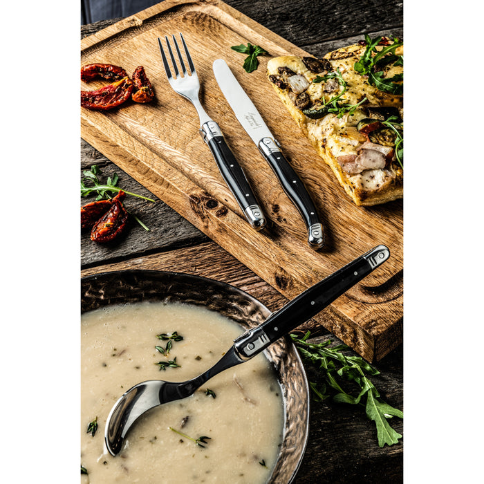 Laguiole Style de Vie Premium Line bestekset 6-personen zwart