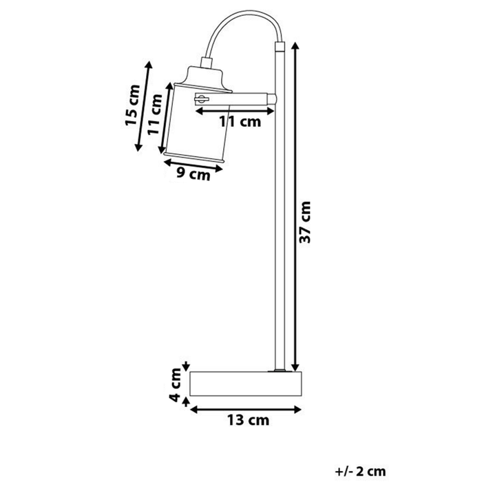 Beliani - MUNDAKA - Bureaulamp - Zwart - Metaal
