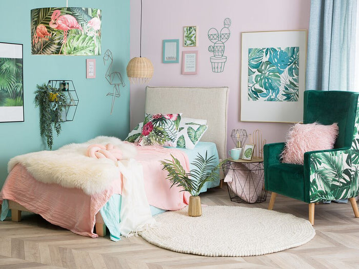 Beliani - SENNEZ - Eenpersoonsbed - Beige - 90 x 200 cm - Polyester