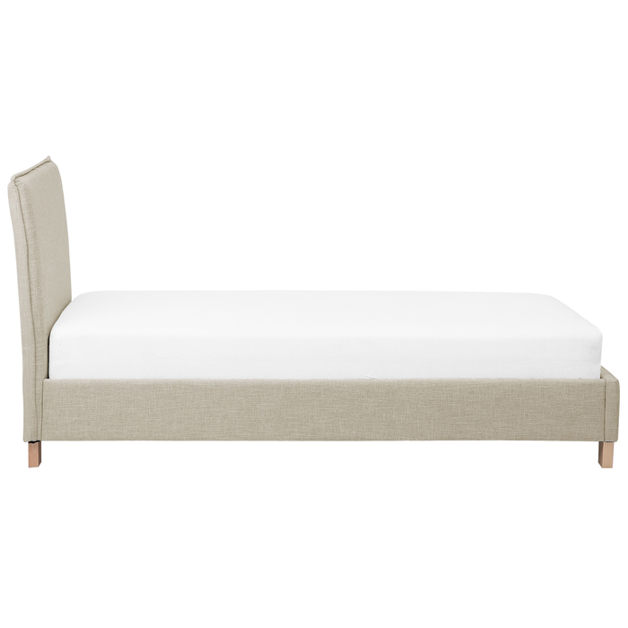 Beliani - SENNEZ - Eenpersoonsbed - Beige - 90 x 200 cm - Polyester