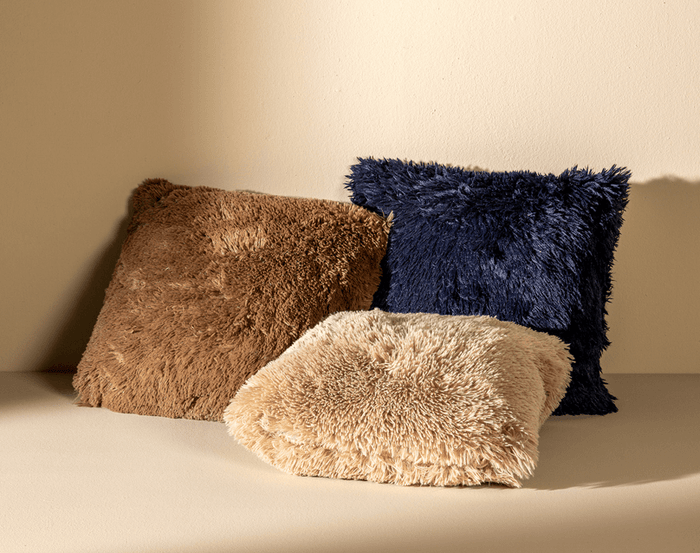 Dutch Decor sierkussen FLUFFY - 45x45 cm Tobacco Brown