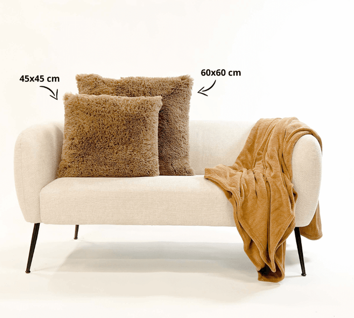 Dutch Decor sierkussen FLUFFY - 45x45 cm Tobacco Brown