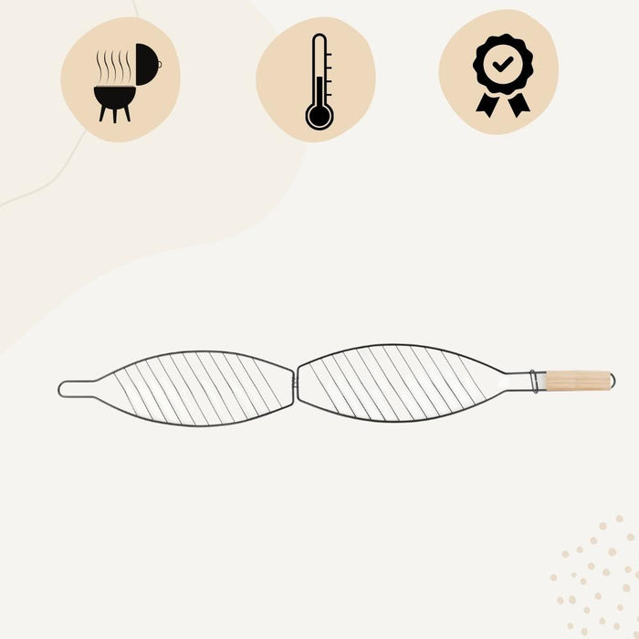 Orange85 BBQ rooster Visklem Accessoires Zwart 35x14cm Non Stick St...