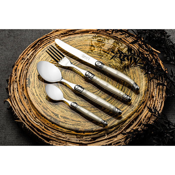 Laguiole Style de Vie Premium Line bestekset 6-personen parel