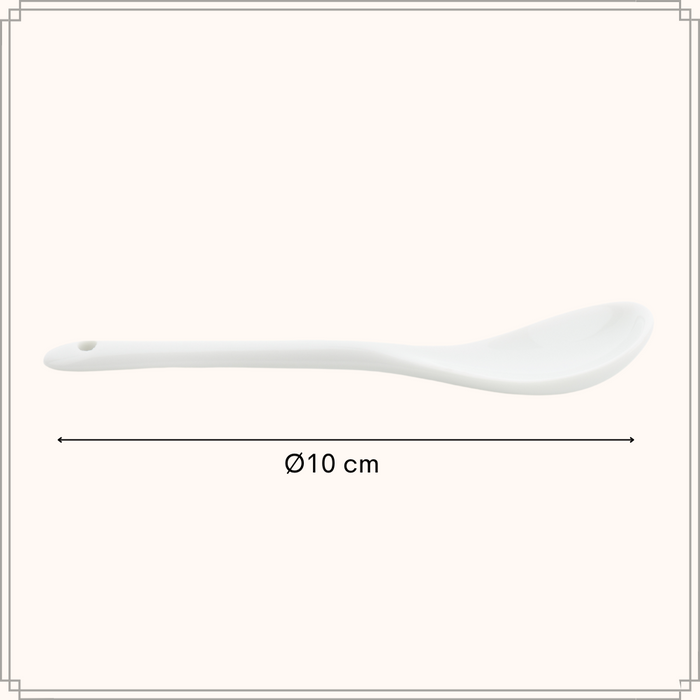 OTIX Eierlepeltjes 6 stuks Dessert en Theelepels 12,5cm Porselein