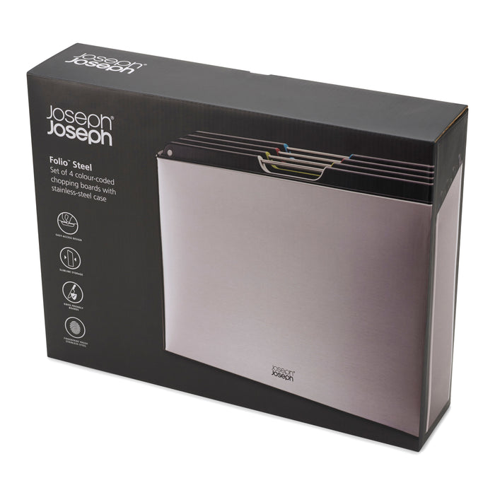 Joseph Joseph Folio Snijplanken - Set van 4 - Zwart