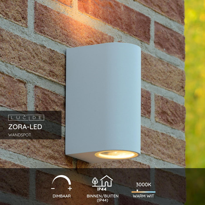 Lucide ZORA-LED Wandspot - Wit