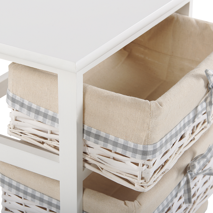 Beliani ZURI Opbergmeubel met 3 manden Wit