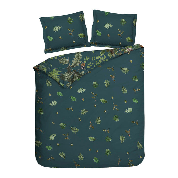 Heckett & Lane Quinten Dekbedovertrek 200TC x 200TC/220 cm - Donkergroen