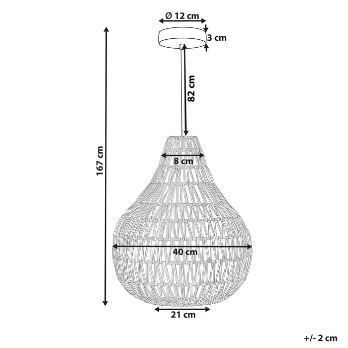 Beliani - MOLOPO - Hanglamp - Zwart - Papier touw